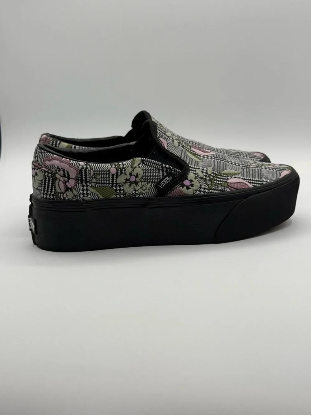 Vans Tapestry Floral Platform Slip-On Sneakers Chunky Sole Street Style Shoes - Picture 11 of 17